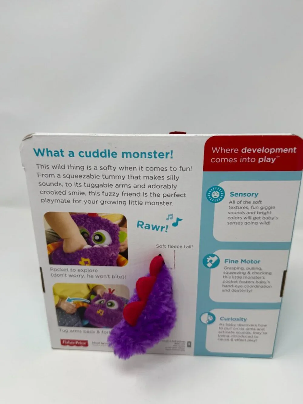 Fisher-Price Giggles ’n Growls Purple Monster Interactive Plush Toy 2016